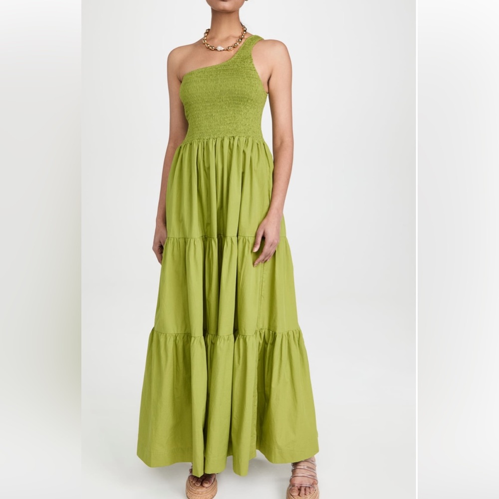 SWF asymmetric green dress